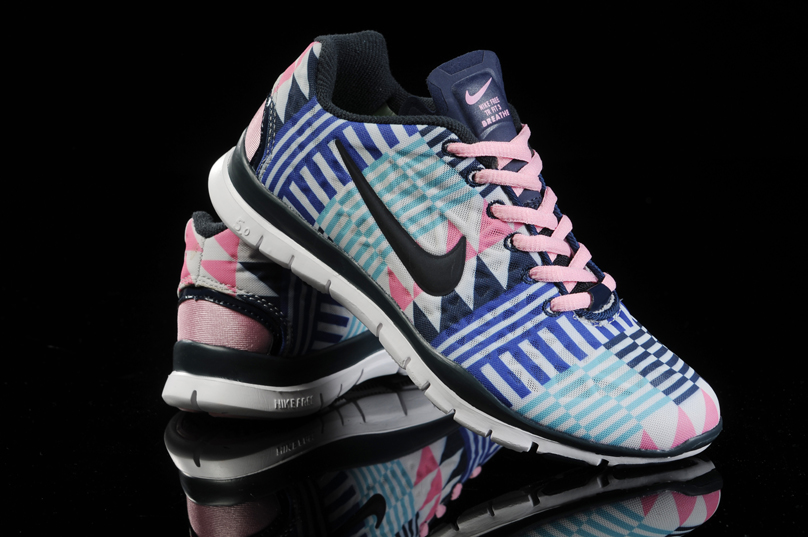 Nike Free Tr Fit 3 Prt Femmes Chaussures De Course Noir Bleu Rose
